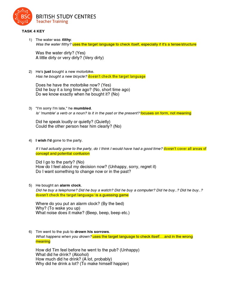 Vocabulary Check Questions Explained | PDF