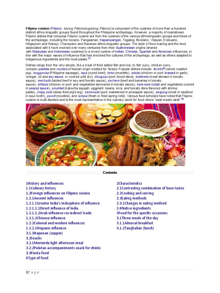 Filipino Cuisine ( | PDF | Chinese Cuisine | Cooking