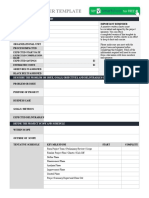 Project Charter Template Summary