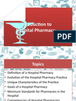 Introduction to Hospital Pharmacy Practice