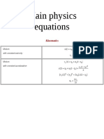 Main Physics Equations - Odt