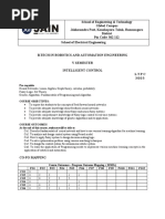 Intelligent Control Syllabus Updated