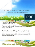 Sociological Foundations of Curriculum Development: Junrie V. Bandolon