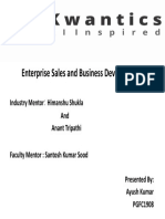 Enterprise Sales and Business Development: Industry Mentor Himanshu Shukla and Anant Tripathi