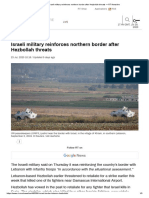 Israeli Military Reinforces Northern Border After Hezbollah Threats - RT Newsline