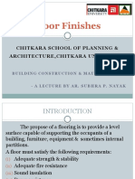 Floor Finishes: Chitkara School of Planning & Architecture, Chitkara University