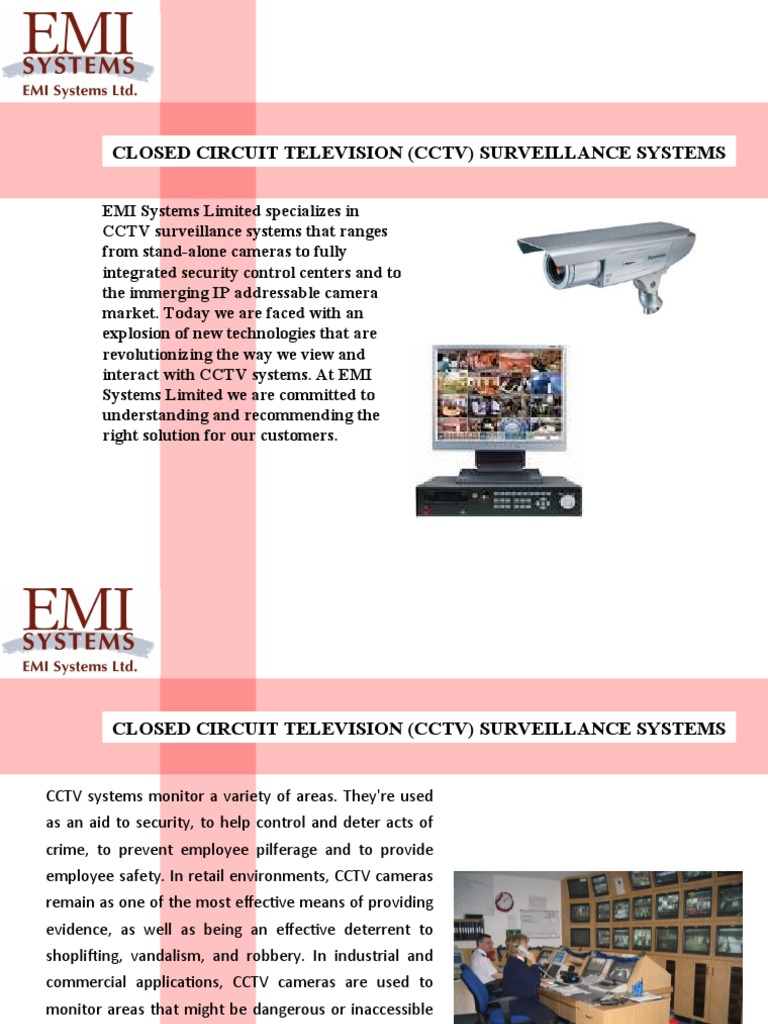 Closed Circuit Television (CCTV) Surveillance Systems | PDF | Infrared ...