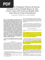 Tratamento Térmico em Ferro Fundido Branco Alto Cromo IID