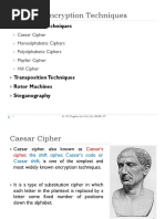 Classical Encryption Techniques: Substitutiontechniques