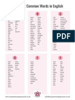 5 Most Common Words in English PDF