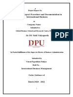 A Study On Export Procedure and Documentation of International Business.