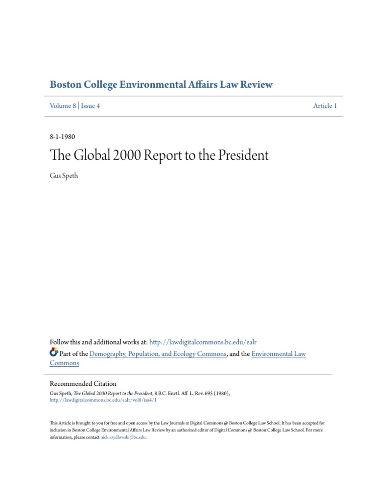 The Global 2000 Report To The President Pdf Petroleum World