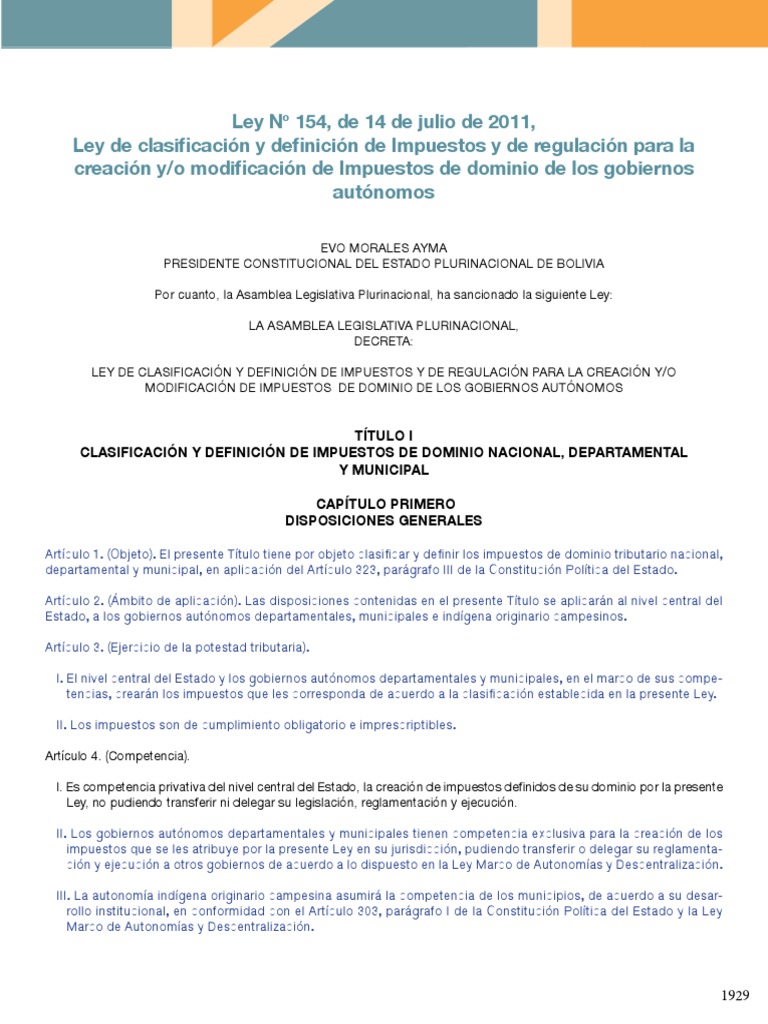 L 154 PDF | PDF | Impuestos | Propiedad