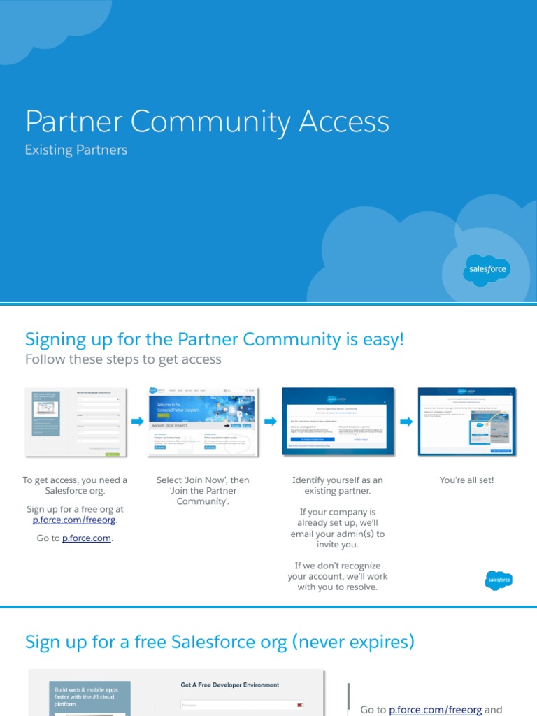Accessing the Salesforce Partner Community | PDF | Login | Web Software