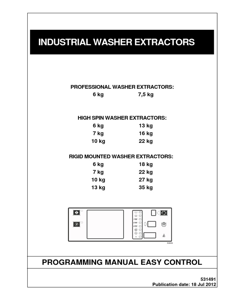 Industrial Washer Extractor Manual | PDF | Washing Machine | Computer ...