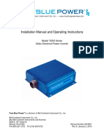 Installation Manual and Operating Instructions: Model TI250 Series Static Electrical Power Inverter