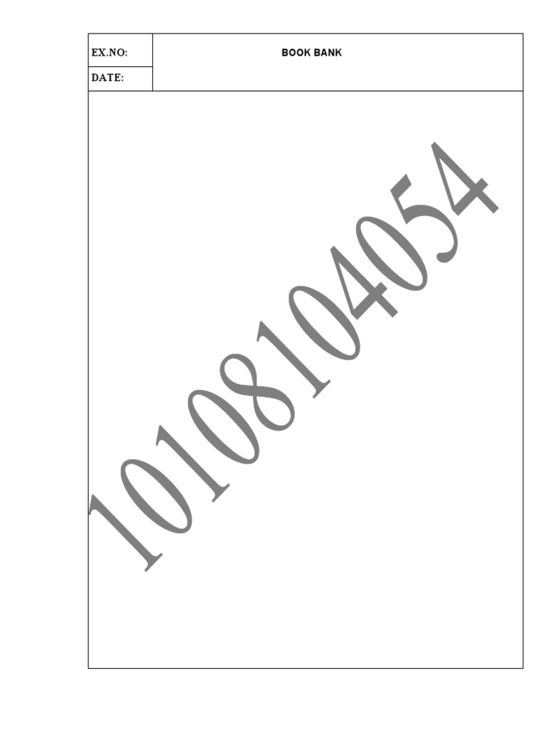 Book Bank Record Management | PDF