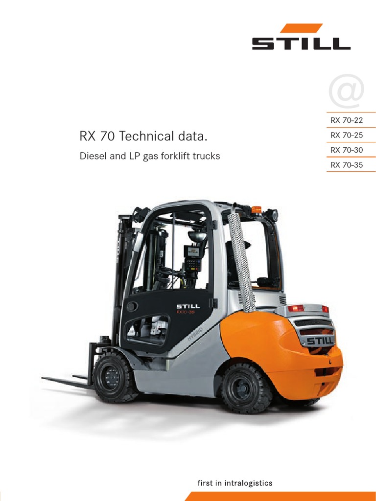 STILL RX 70 Forklift Specifications | PDF | Truck | Forklift