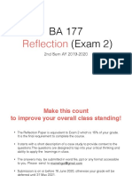 BA 177 Refelction (Exam 2) - 11may 2020