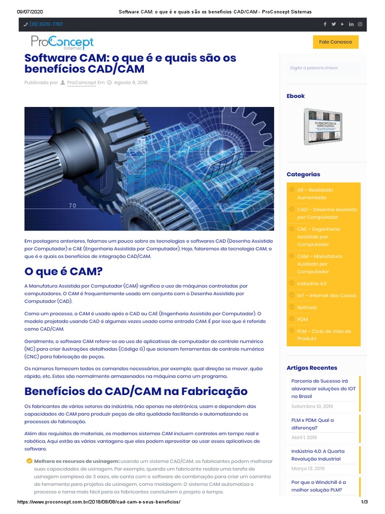Software CAM - o Que É e Quais São Os Benefícios CAD - CAM - ProConcept ...