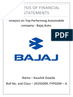 AFS Assignment - Bajaj Auto - Kaushik Gowda PDF