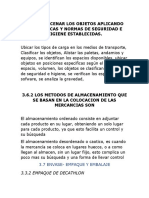 3.6.1 Almacenar Los Objetos Aplicando Las Técnicas Y Normas de Seguridad E Higiene Establecidas