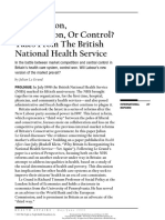 Competition, Cooperation, or Control - Tales From The British National Health Service PDF