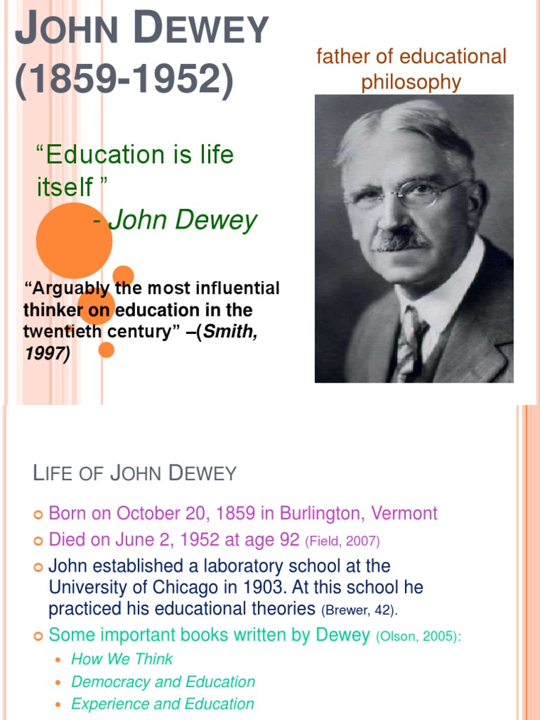 OHN Ewey: "Education Is Life Itself " | PDF | John Dewey | Education Theory