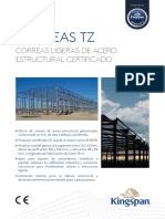 Kingspan TZ Steel Purlins Datasheet Spain ES