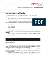 Conceito Como Criar Variáveis PDF