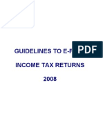 Guidelines To E-File Income Tax Returns 2008