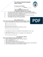 Examen Programacion 2 Teorico Upnfm Pascal Capitulo 10,11,12 Tipo Dos