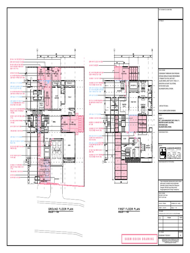 200 - 01 - GROUND & FIRST FLOOR PLAN-Model | PDF