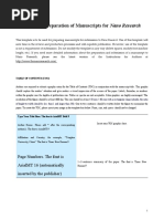 Template For Preparation of Manuscripts For Nano Research