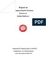 Report On: Re-Engineering The Purchase Process of Indian Railways