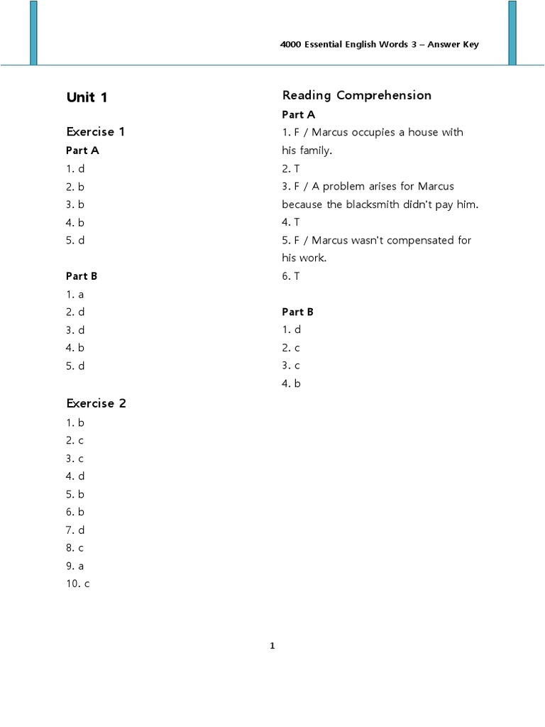4000 ESSENTIAL ENGLISH WORDS 5 ANSWER KEY PDF visual data 2