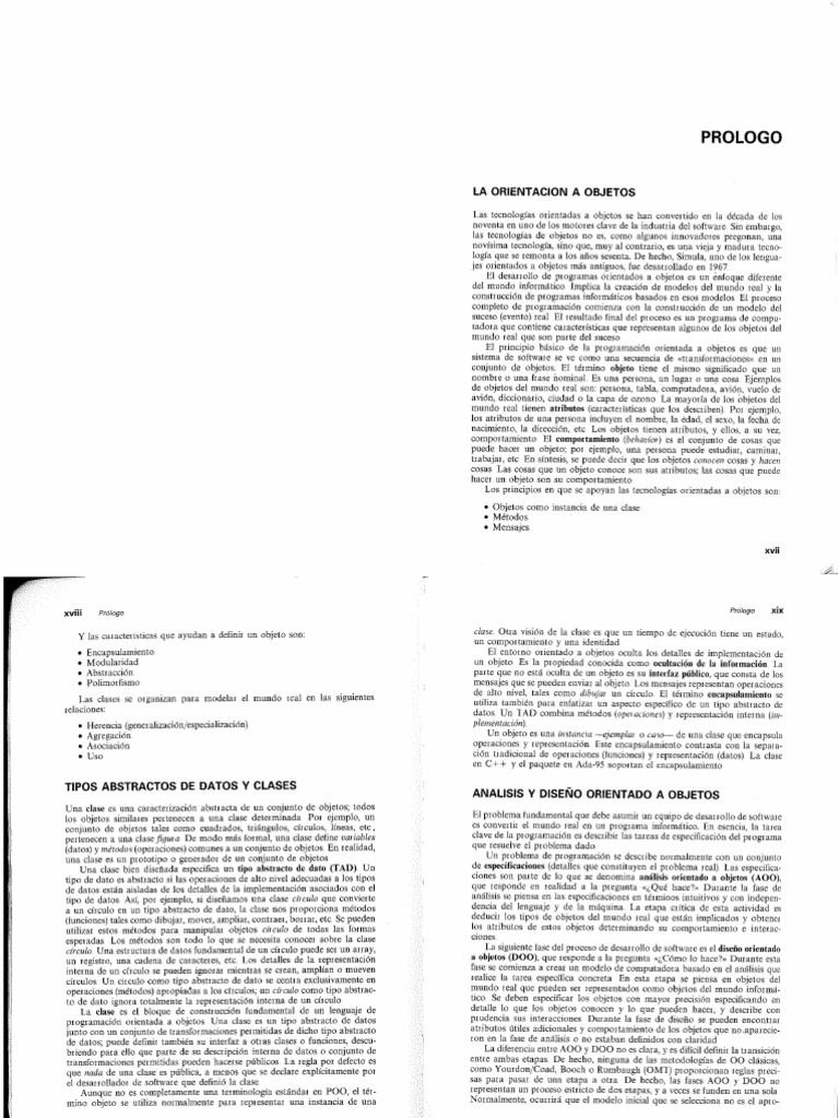 Libro Programacion Orientada A Objetos | PDF