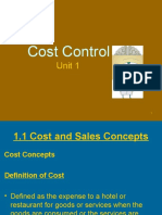 Food & Beverage Cost Control - Introduction