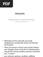 Alkaloids: Prepared By: Dr. Harminder Singh