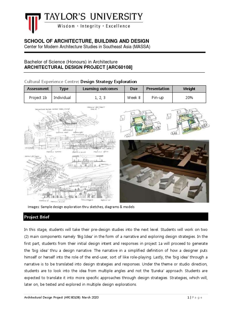 Cultural Experience Centre Design Brief | PDF | Design | Drawing