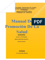 Manual de Promoción de la Salud UASD Facultad de Ciencias de la Salud