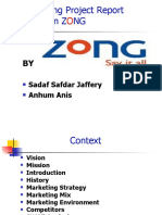 Marketing Project Report On Z NG: Sadaf Safdar Jaffery Anhum Anis
