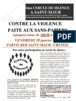 Participez au 17 ème cercle de silence - Saint-Maur le 28-…