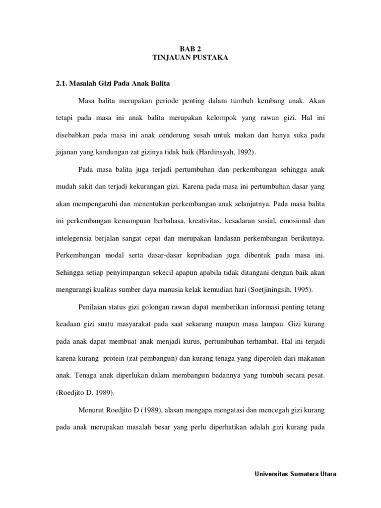 Masalah Gizi Pada Anak Balita