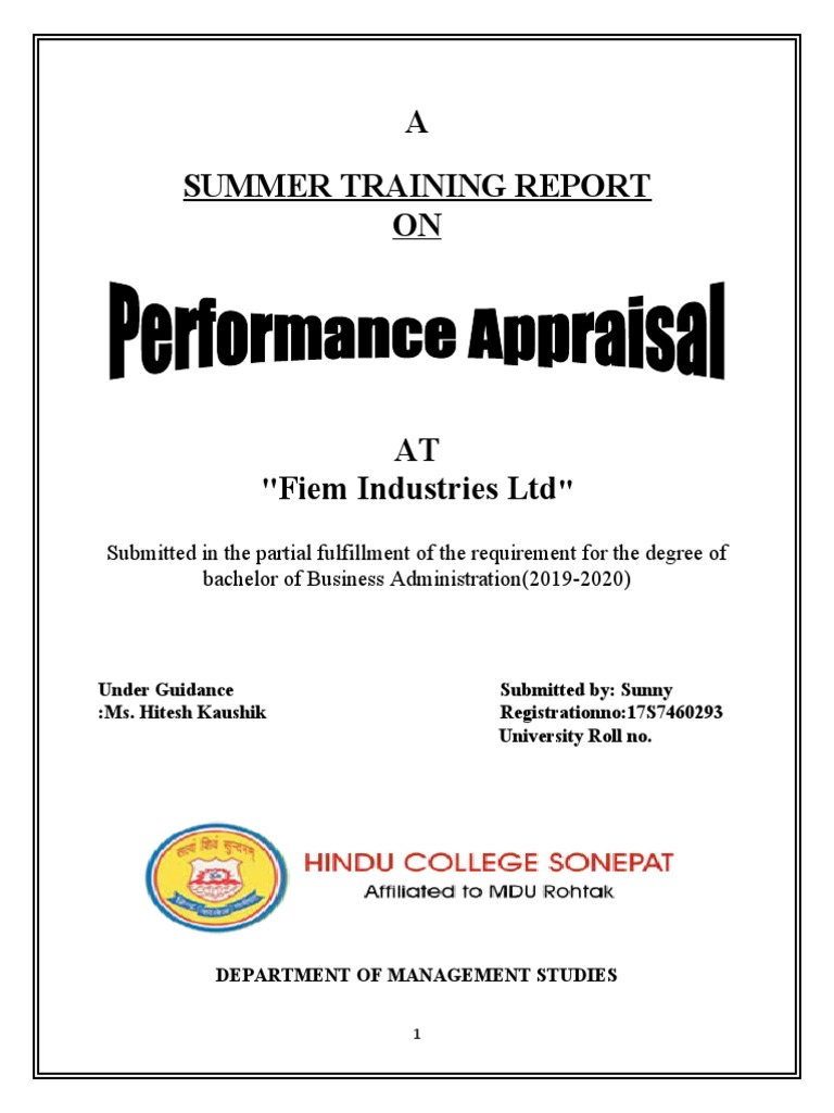 PERFORMANCE APPRAISAL IN HUMAN RESOURCE MANAGEMENT PDF visual data 2