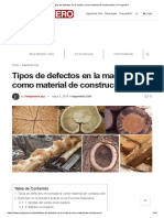 Tipos de Defectos en La Madera Como Material de Construcción