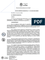 Resolución de Gerencia Municipal #051 2020 Mapeo de Procesos Nivel 1 de La MSI PDF