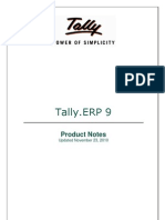 Tally ERP 9 ProductNotes