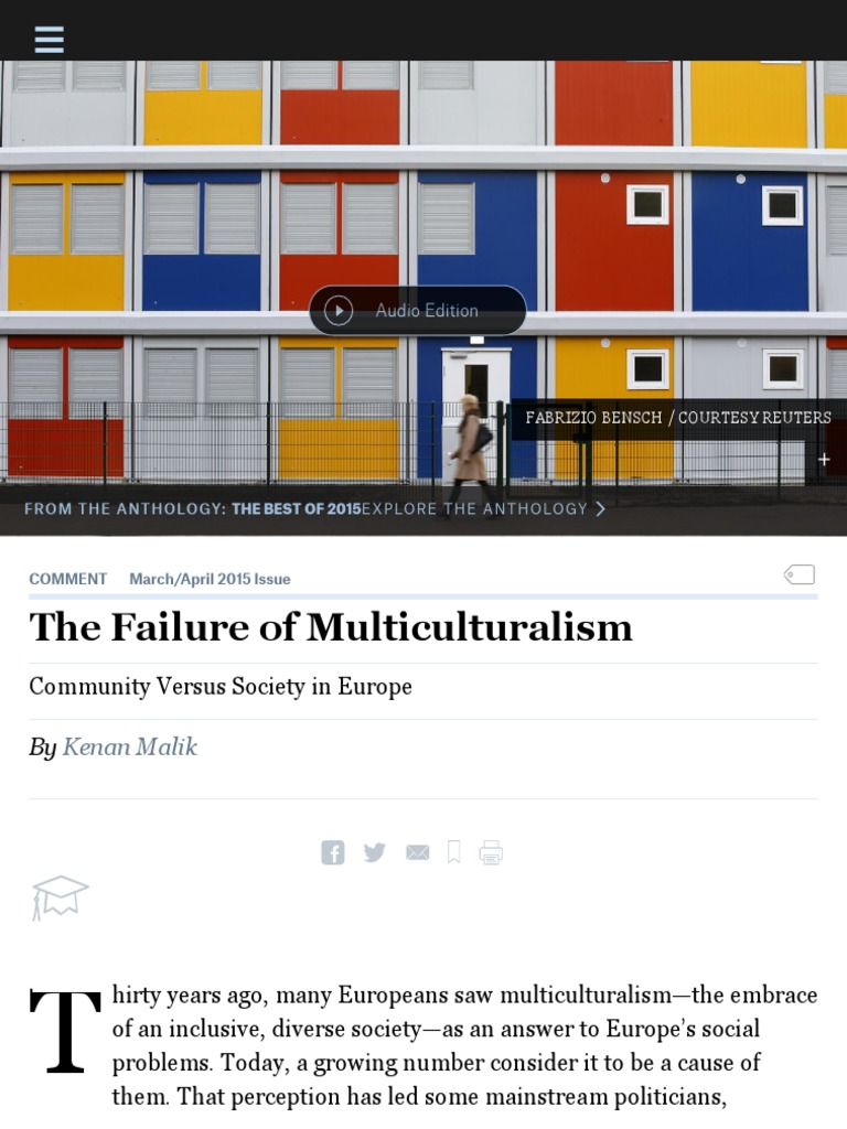 The Failure of Multiculturalism | PDF | Multiculturalism | Racism