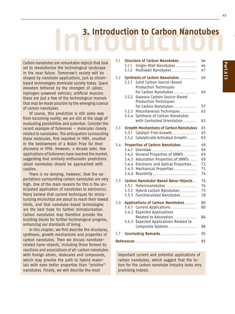 Introduction to Carbon Nanotubes | PDF | Carbon Nanotube | Graphene